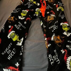 Dr. Seuss Black and Red Fleece Pajama Pants